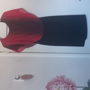 Black dress with red detail size xl